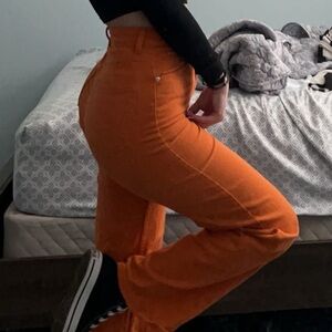 H&M size 24 wide leg orange twill pants
